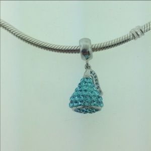 Swarovski crystal blue Hershey kiss bracelet charm